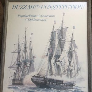 USS Constitution framed print